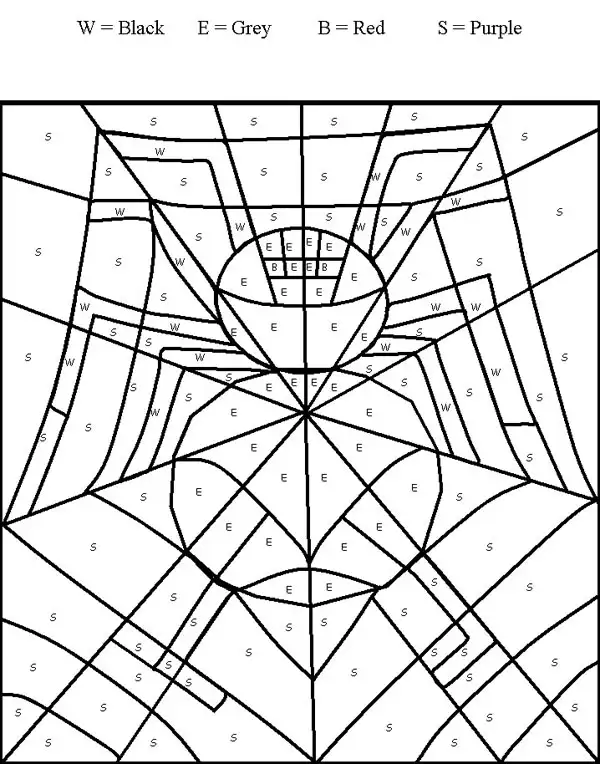 Spiderman Logo Color by Number