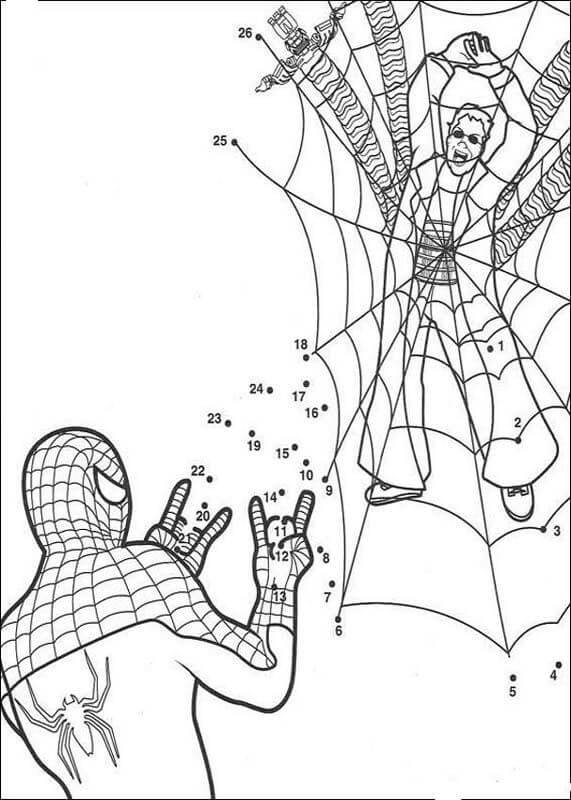 Spiderman Vs Dr Octopus Color By Number