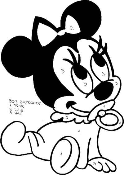 Baby Minnie Mouse Color By Number