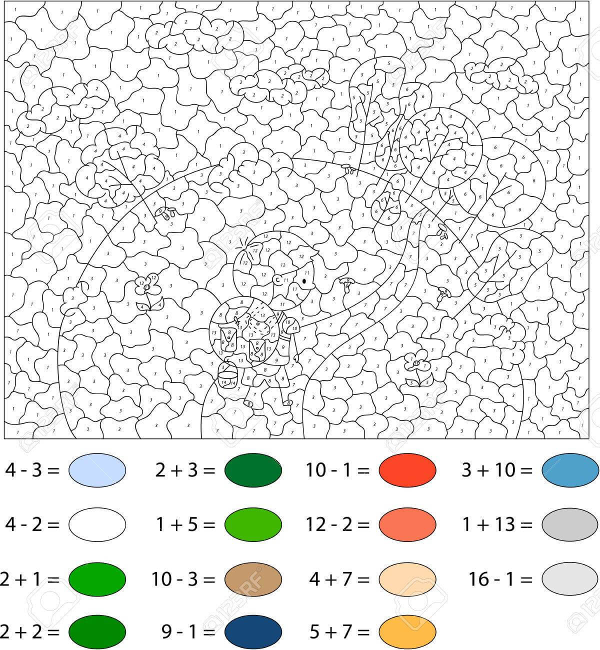 Basic Camping Color By Number