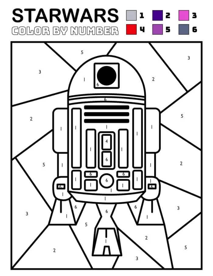 Cool Robot Color By Number