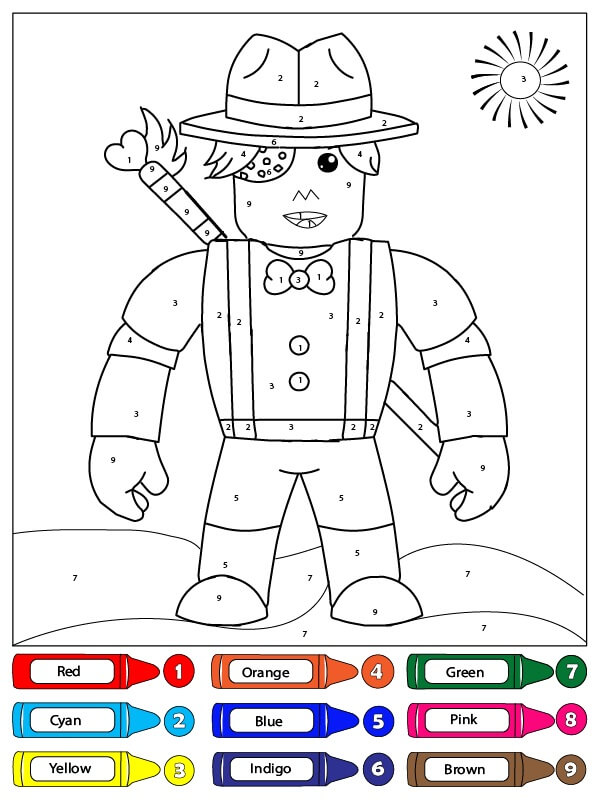Cowboy Roblox Color By Number