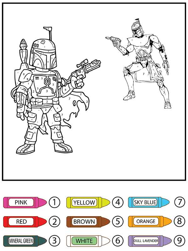 Darth Vader Lego Fighting Color By Number