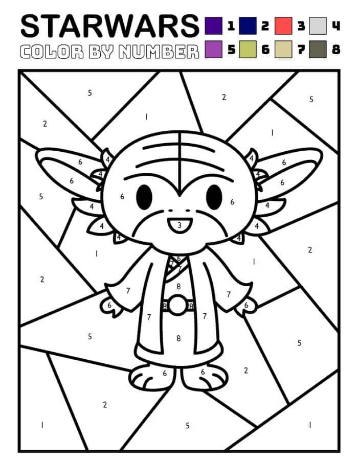 Fun Baby Yoda Color By Number