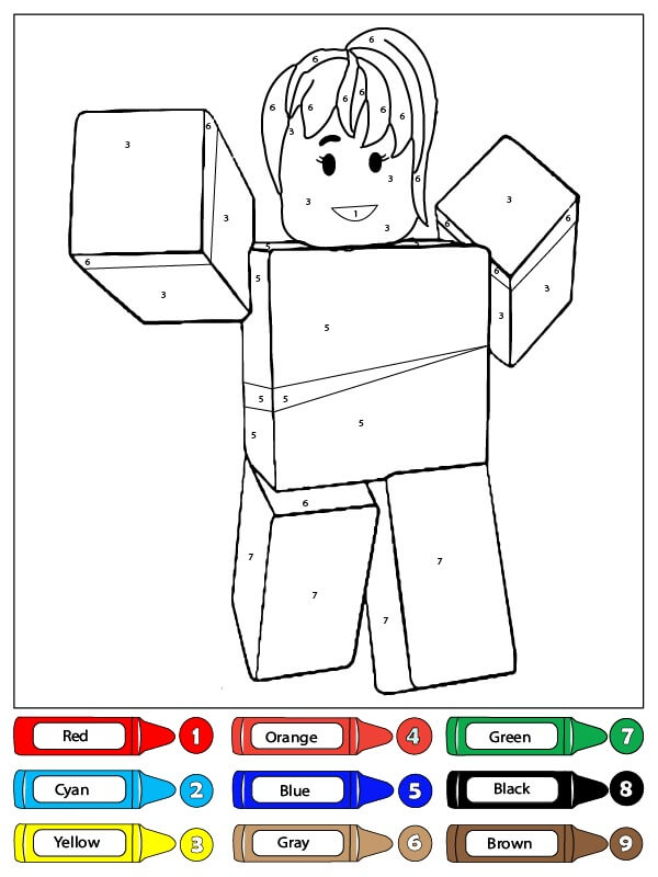 Fun Girl Roblox Color By Number