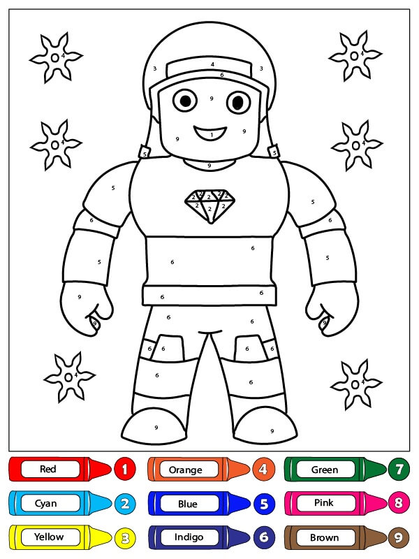 Fun Roblox With Stars Color By Number