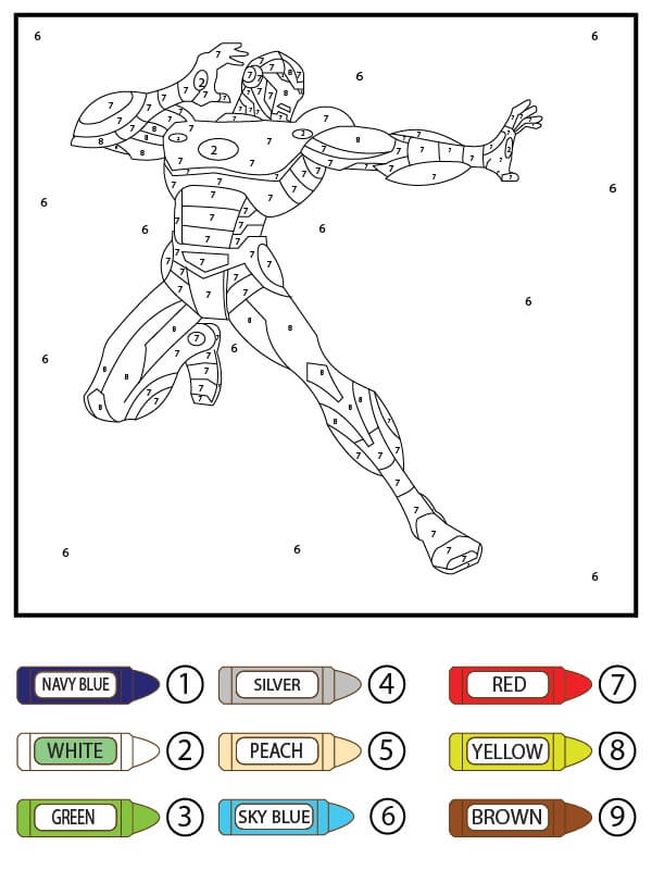 Iron Man Color By Number
