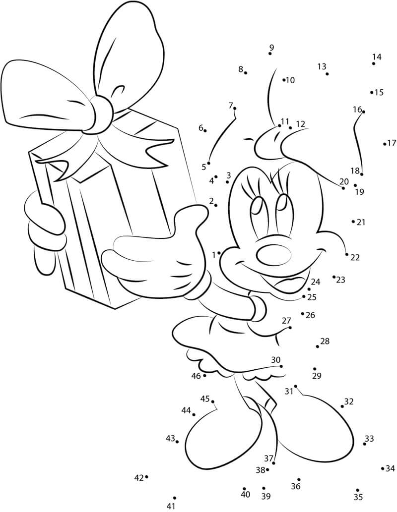 Minnie Mouse Holding Giftbox