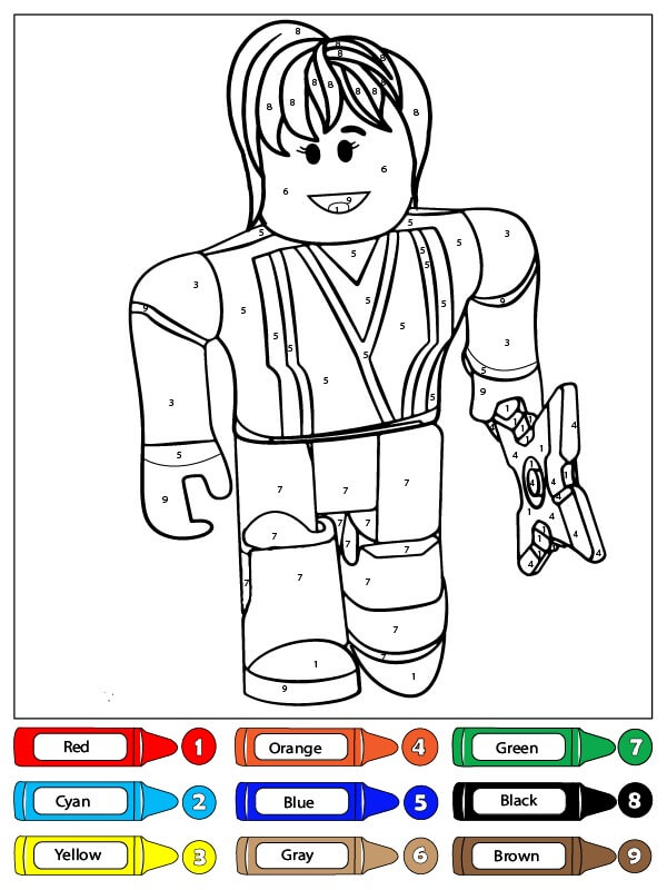 Ninja Roblox Holding Shuriken Color By Number