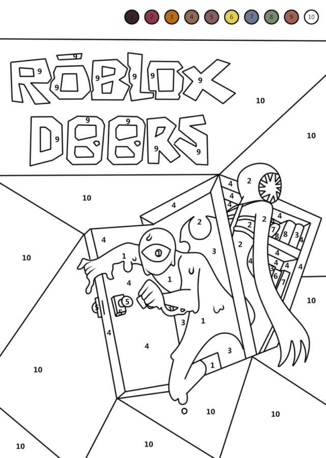 Roblox Doors Color By Number
