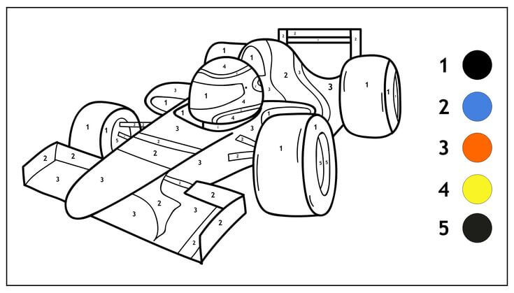 Basic Hot Wheels Color By Number