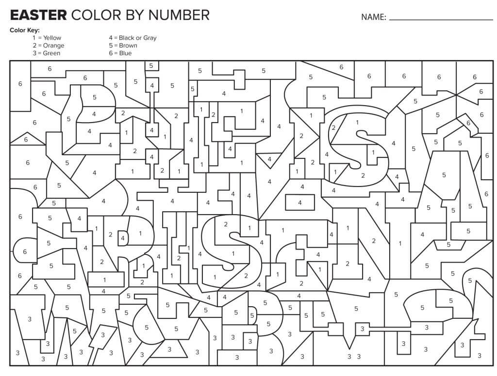 Easter Bibble Color by Number