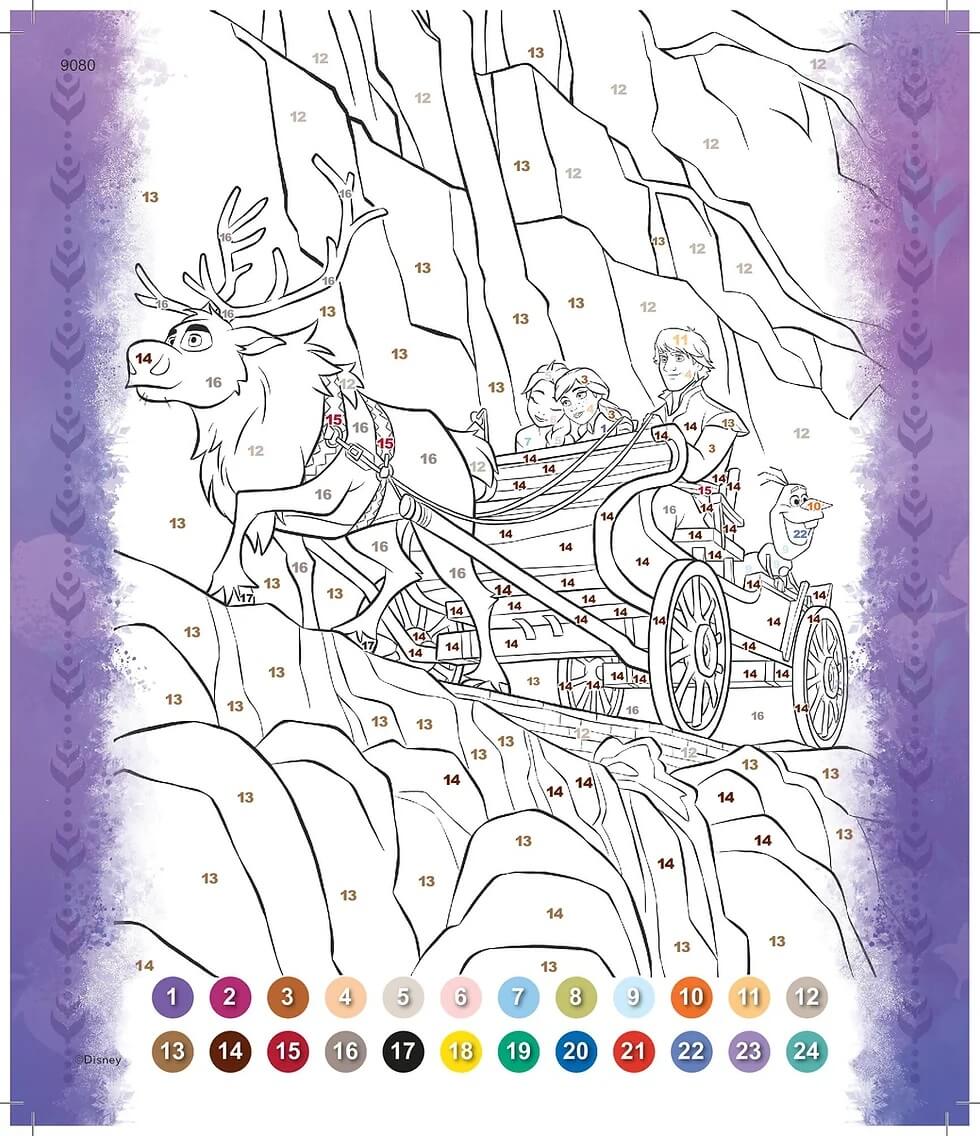 Elsa And Friends Color By Number