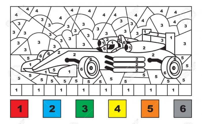 Normal Hot Wheels Color By Number