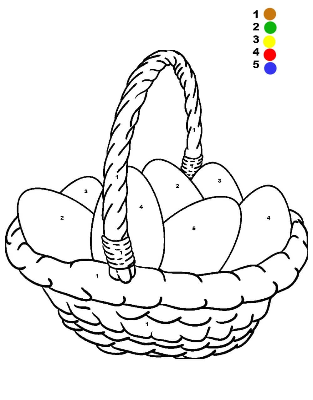Perfect Easter Basket Color By Number