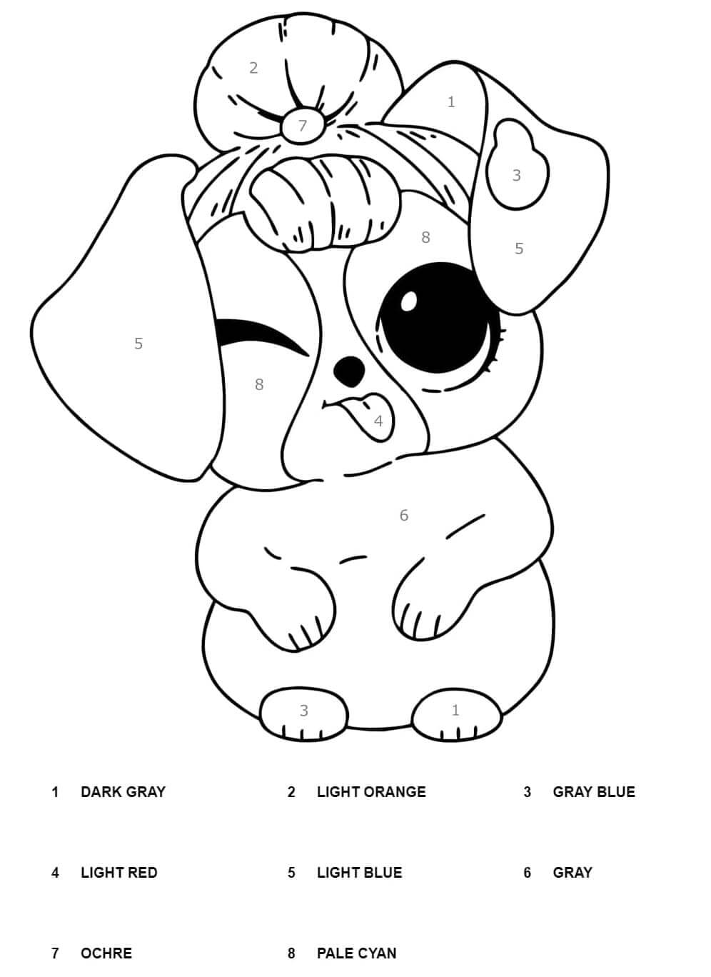 Puppy LOL Surprise Color By Number