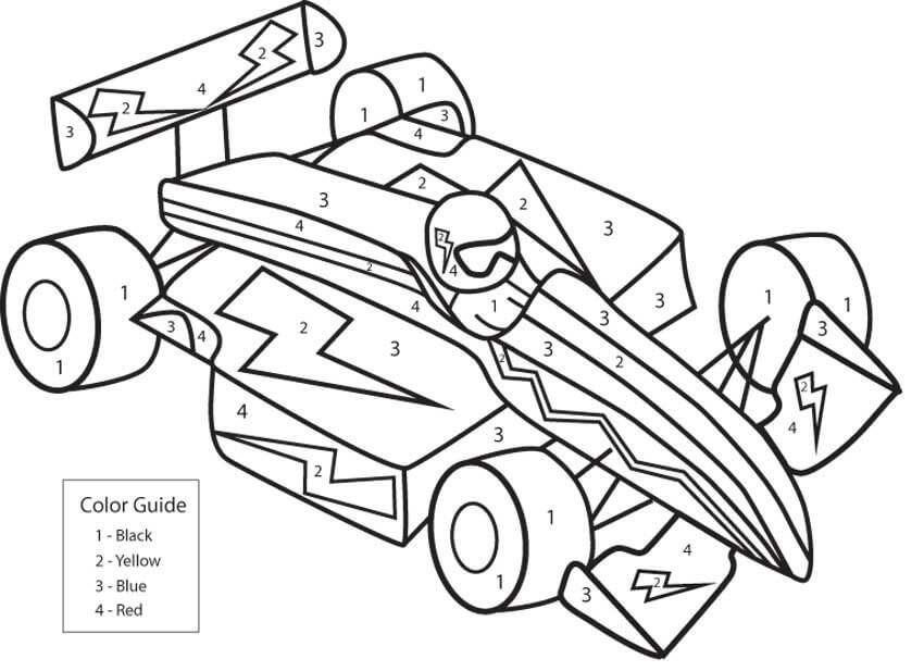 Hot Wheels Color By Number