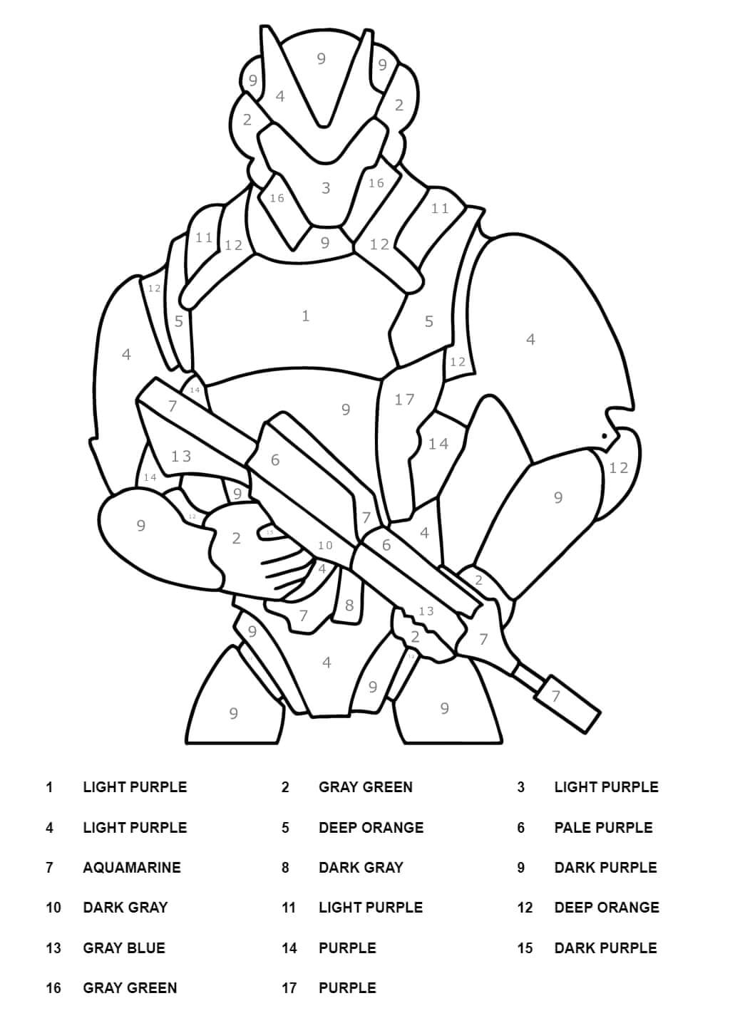 Awesome Character From Fortnite Color By Number
