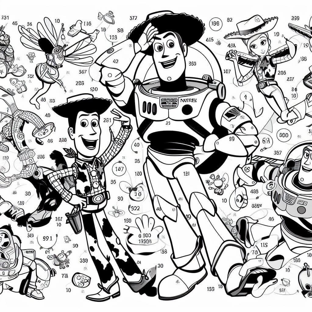 Basic Character From Toy Story Color By Number