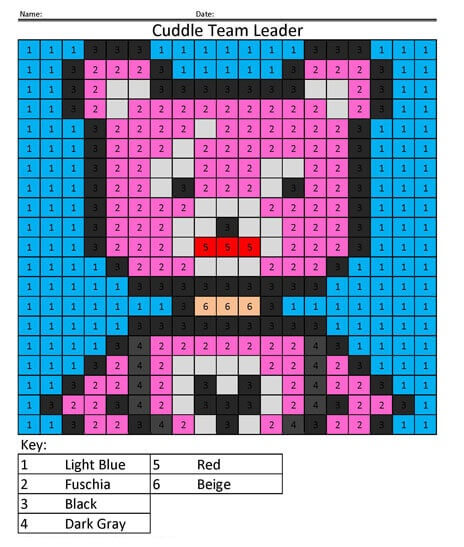 Cuddle Team Leader From Fortnite Color By Number