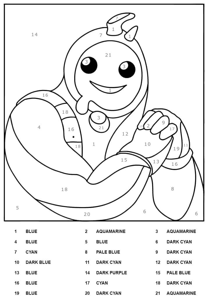 Fun Character From Fortnite Color By Number