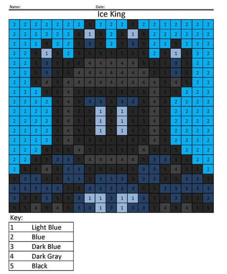 Ice King From Fortnite Color By Number