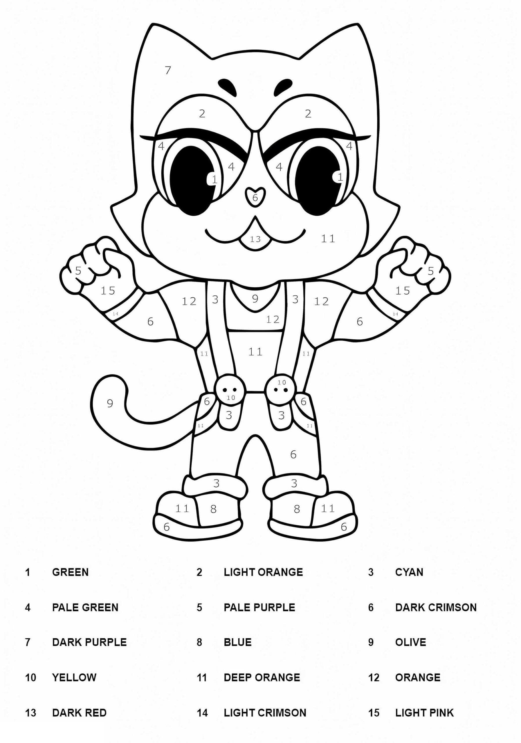 Meowscles Fortnite Color By Number