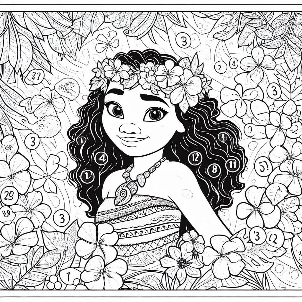 Moana Color By Number