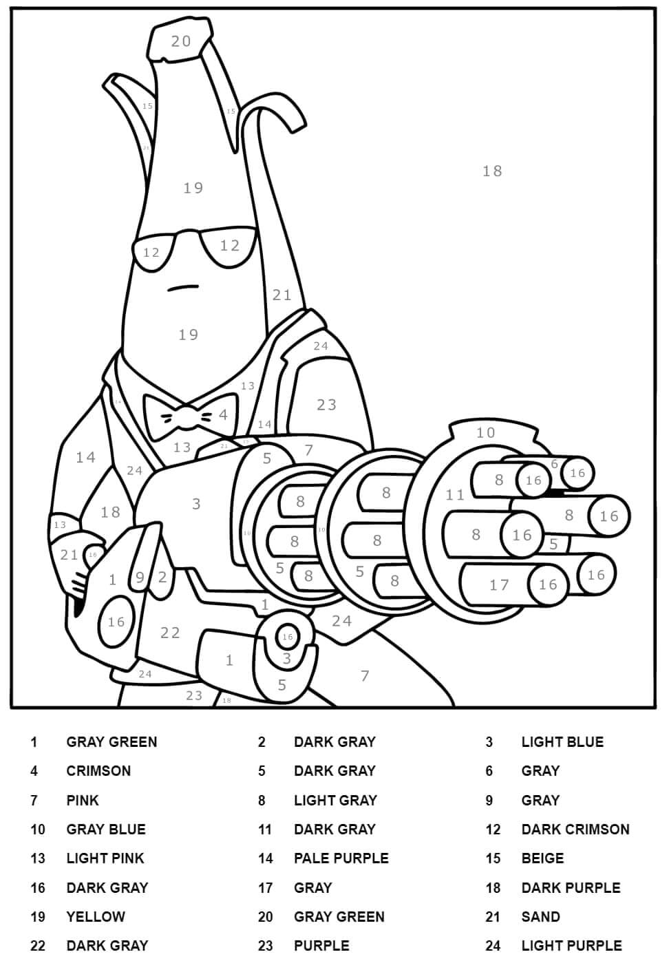 Fortnite Color By Number