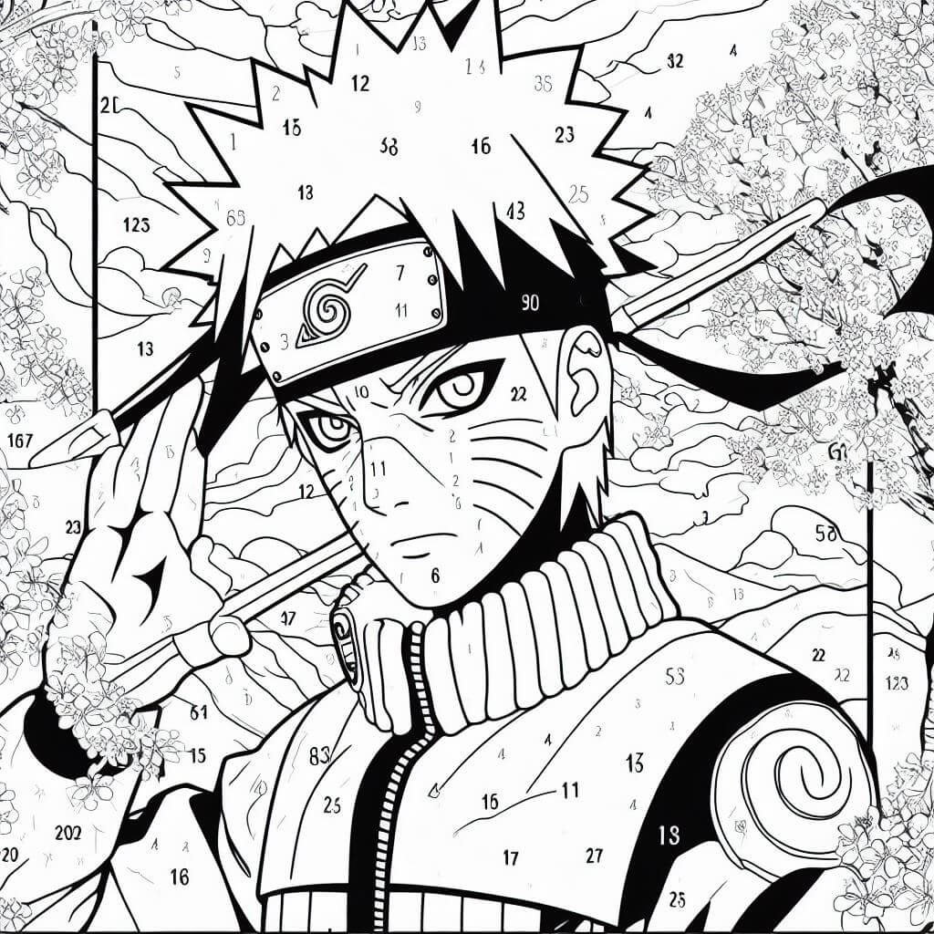 Portrait of Naruto Color By Number