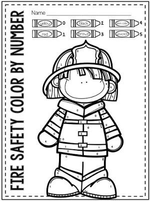 Smiling Fireman Color By Number