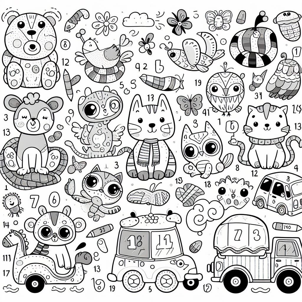 Animals 1st Grade Color By Number