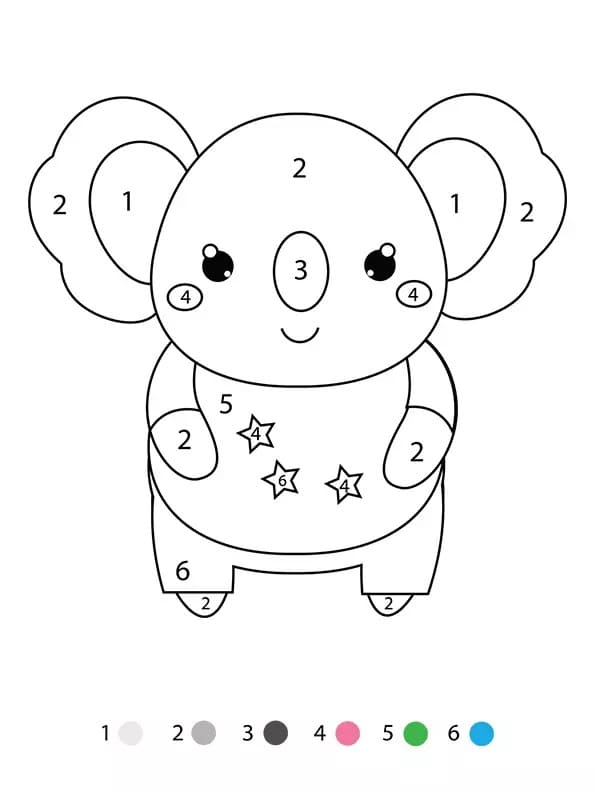 Koala Color By Number
