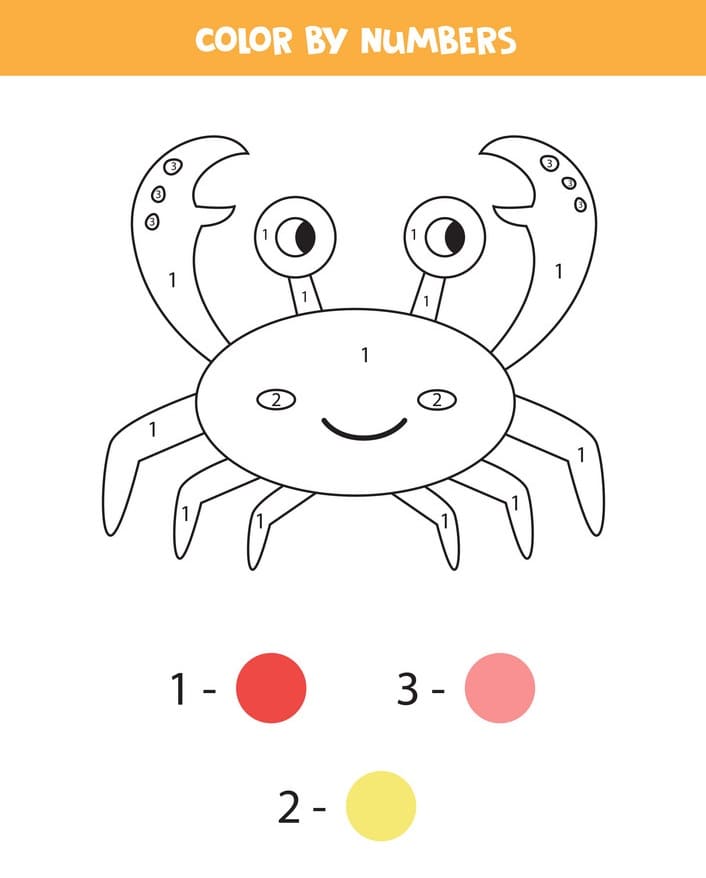 Crab Color By Number