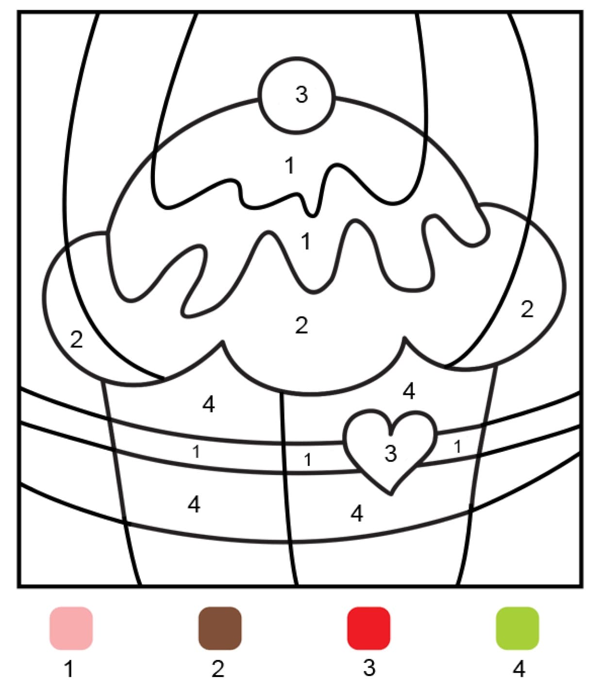 Cupcake Color By Number