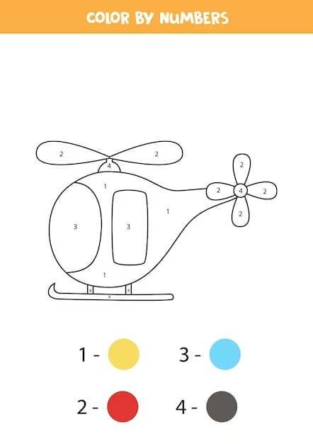 Helicopter Color By Number