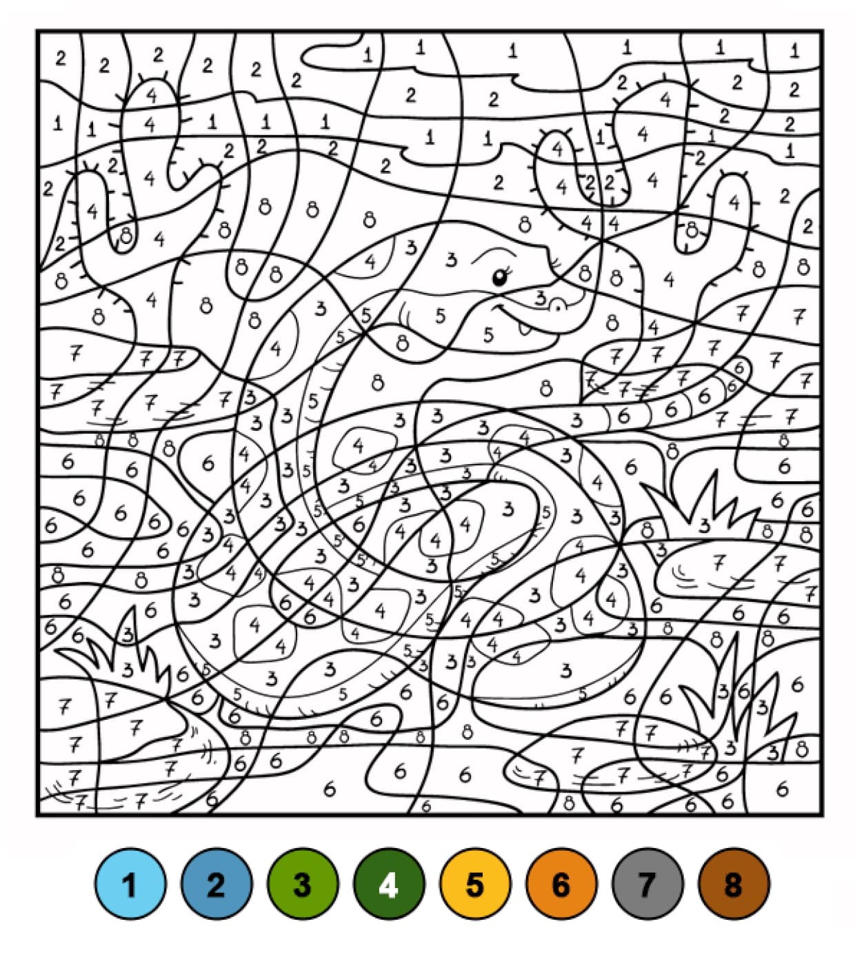 Snake Color By Number