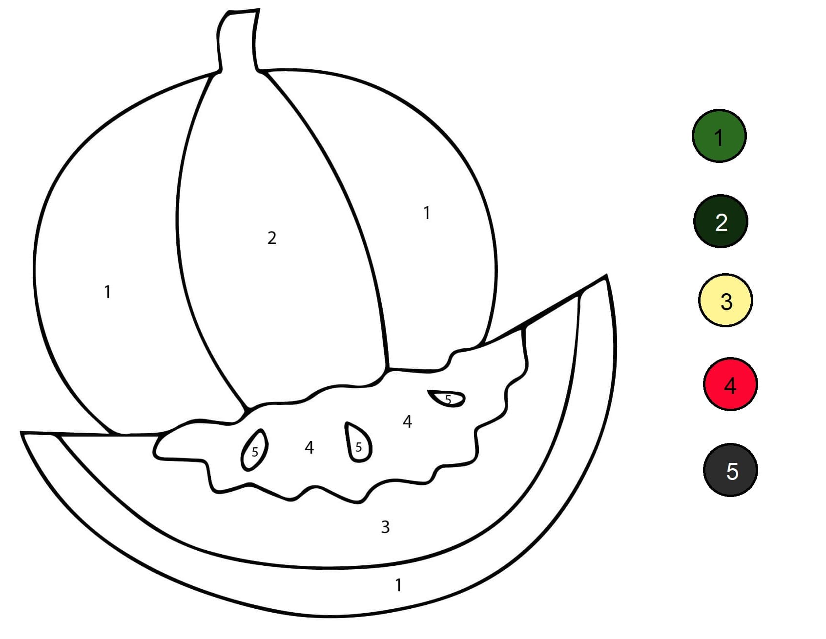 Watermelon Color By Number