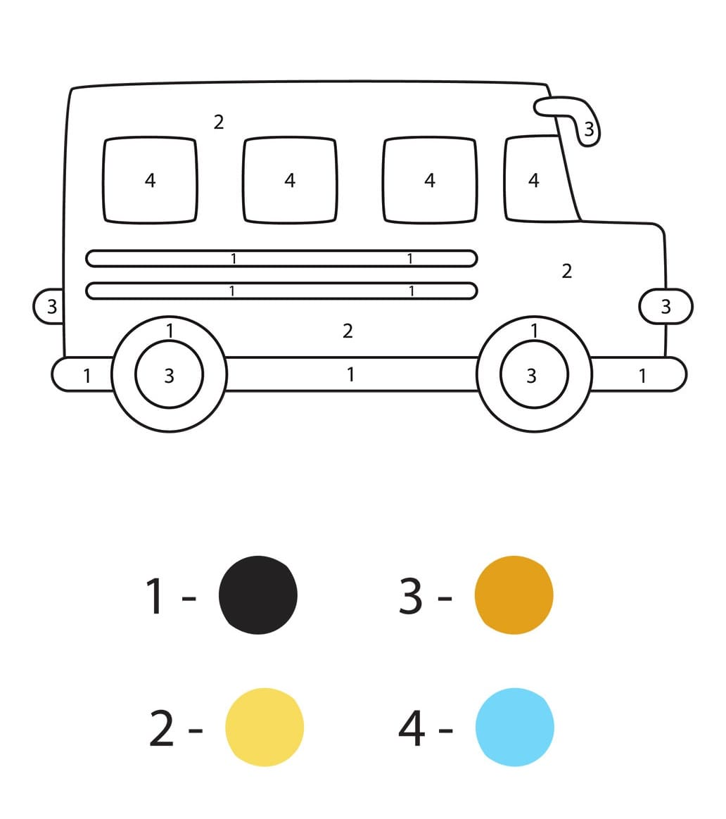 Bus Color By Number