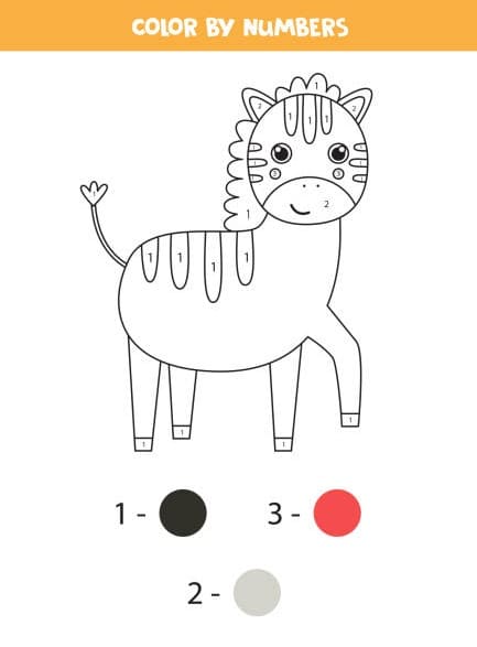 Zebra Color By Number