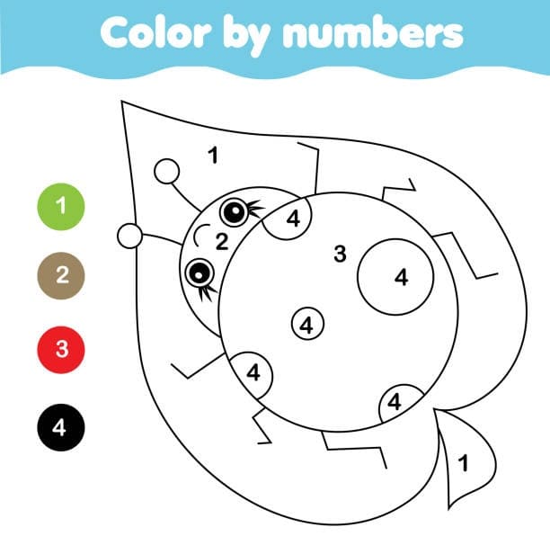 Adorable Ladybug Color By Number