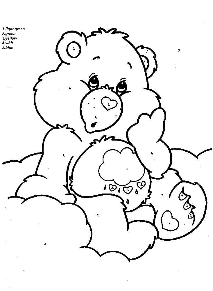 Adorable Teddy Bear Color By Number
