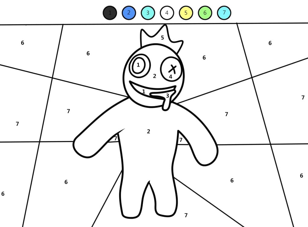 Rainbow Friends Color By Number