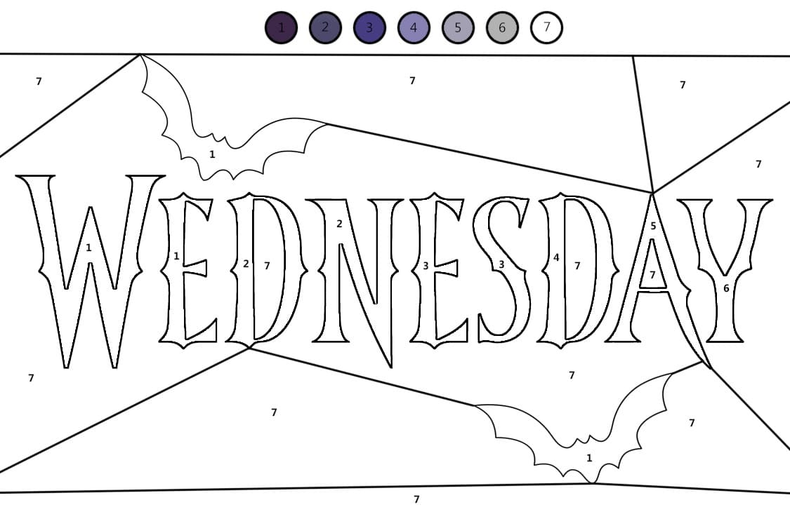 Logo Wednesday Color By Number