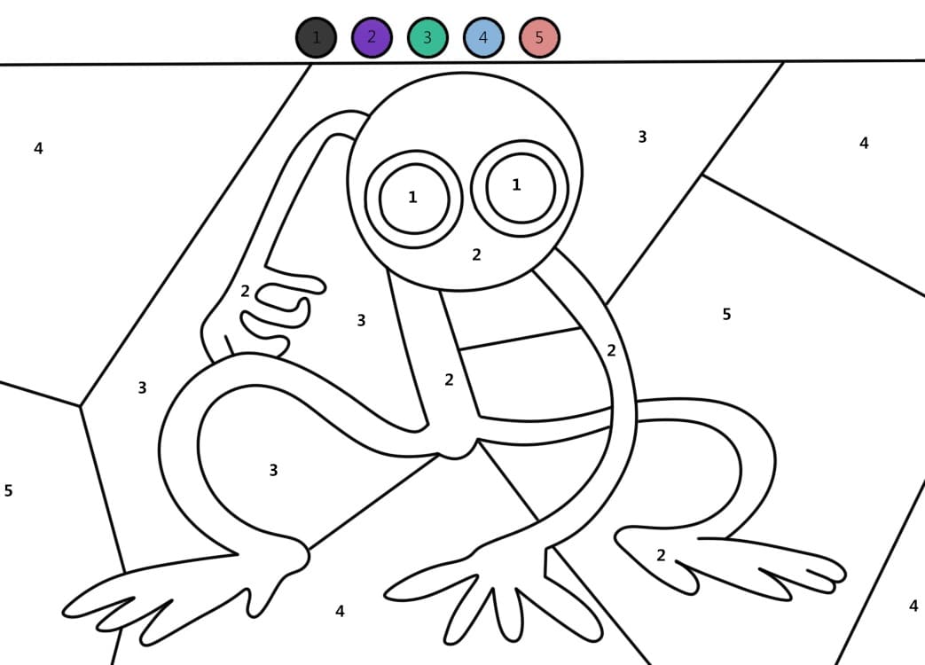 Printable Rainbow Friends Color By Number