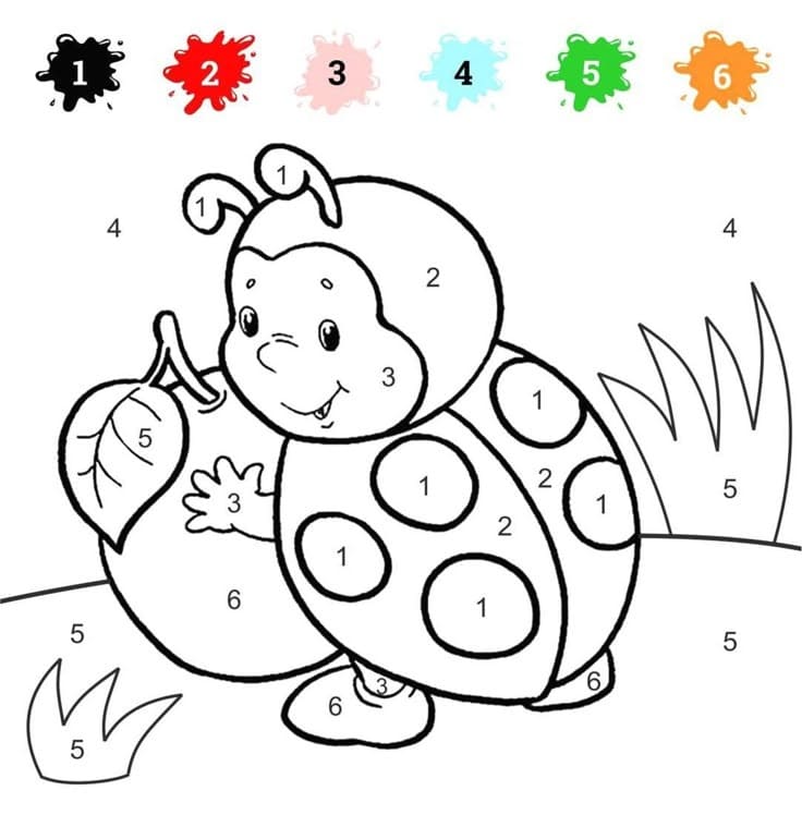 Ladybug Color By Number