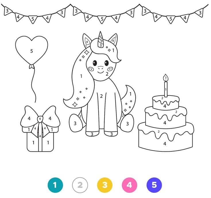 Birthday Color By Number