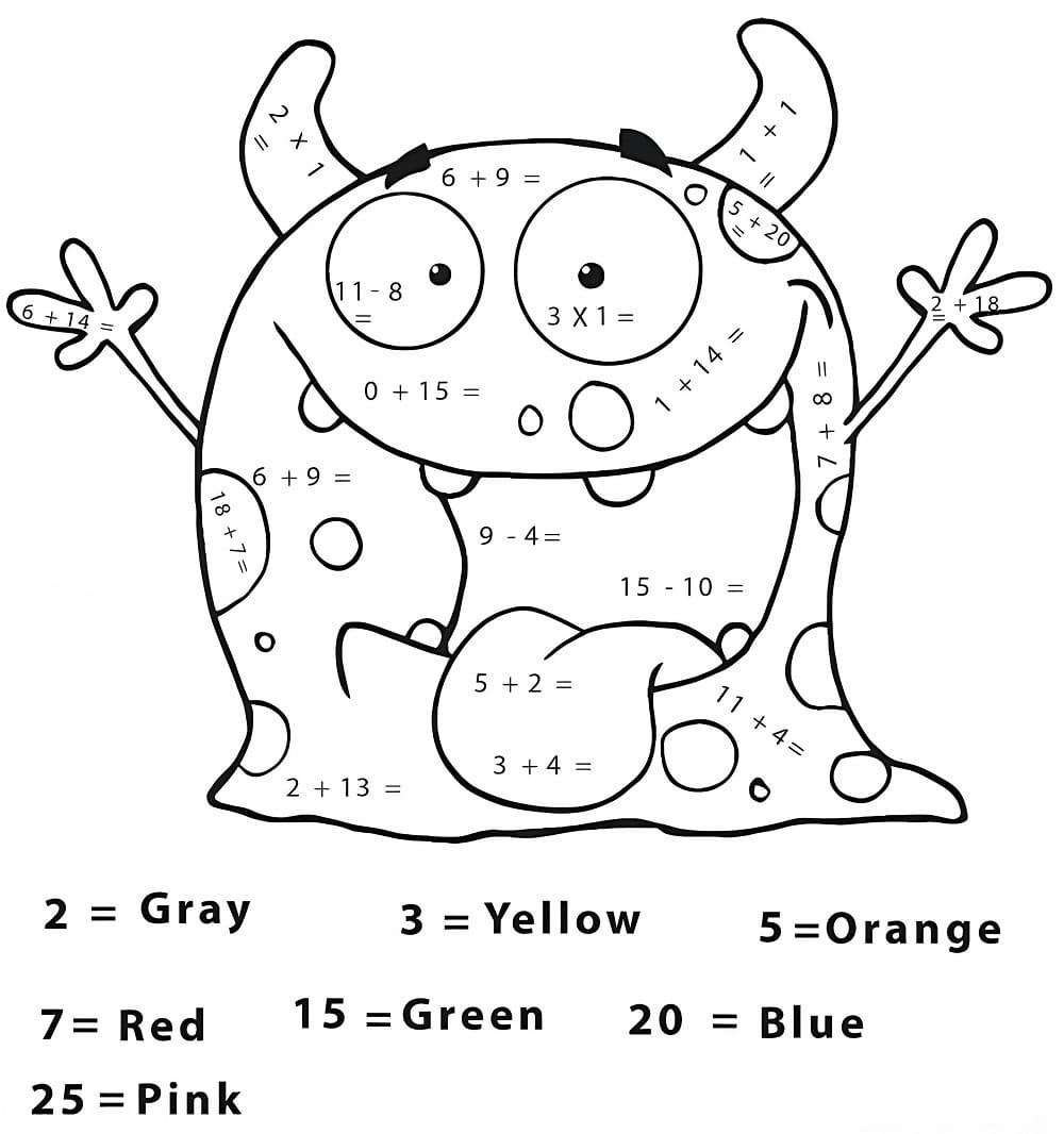 Monster Color By Number