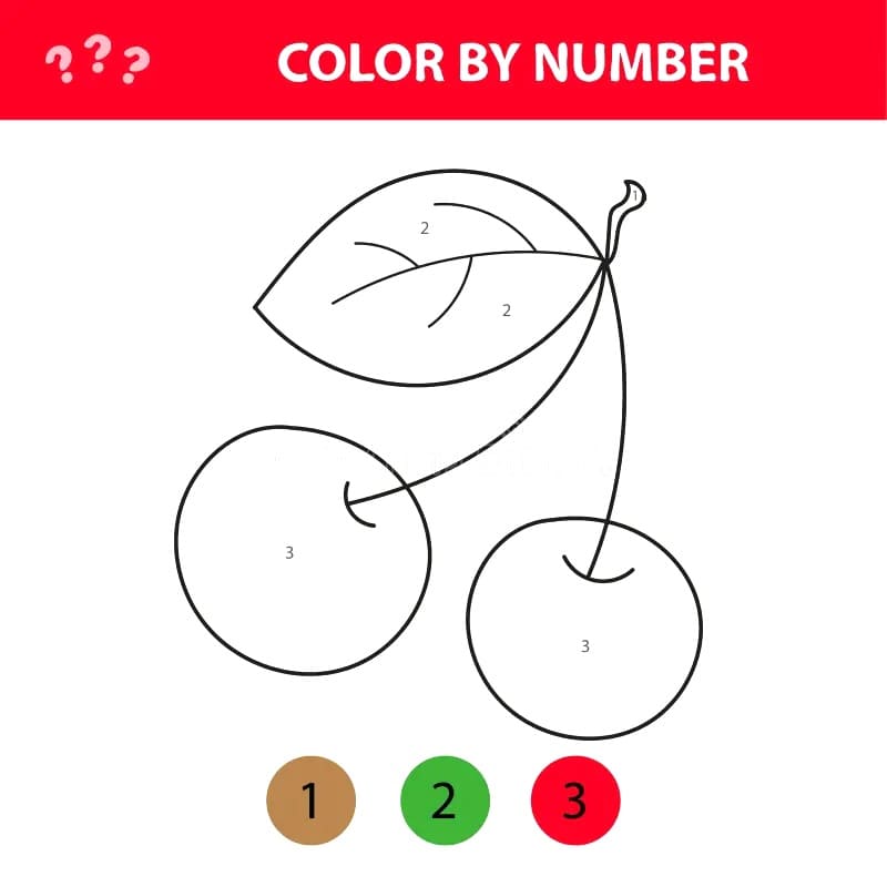 Cherries Color By Number