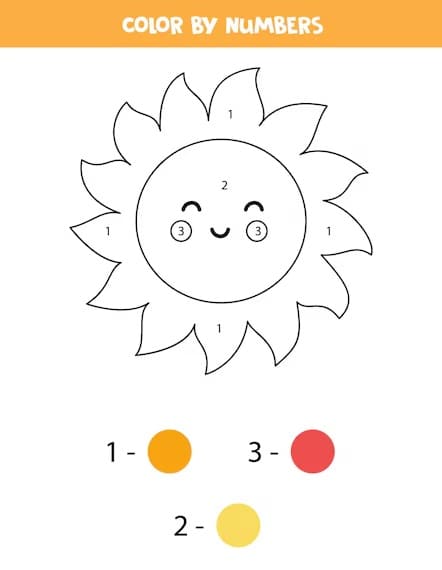 Sun  Color By Number